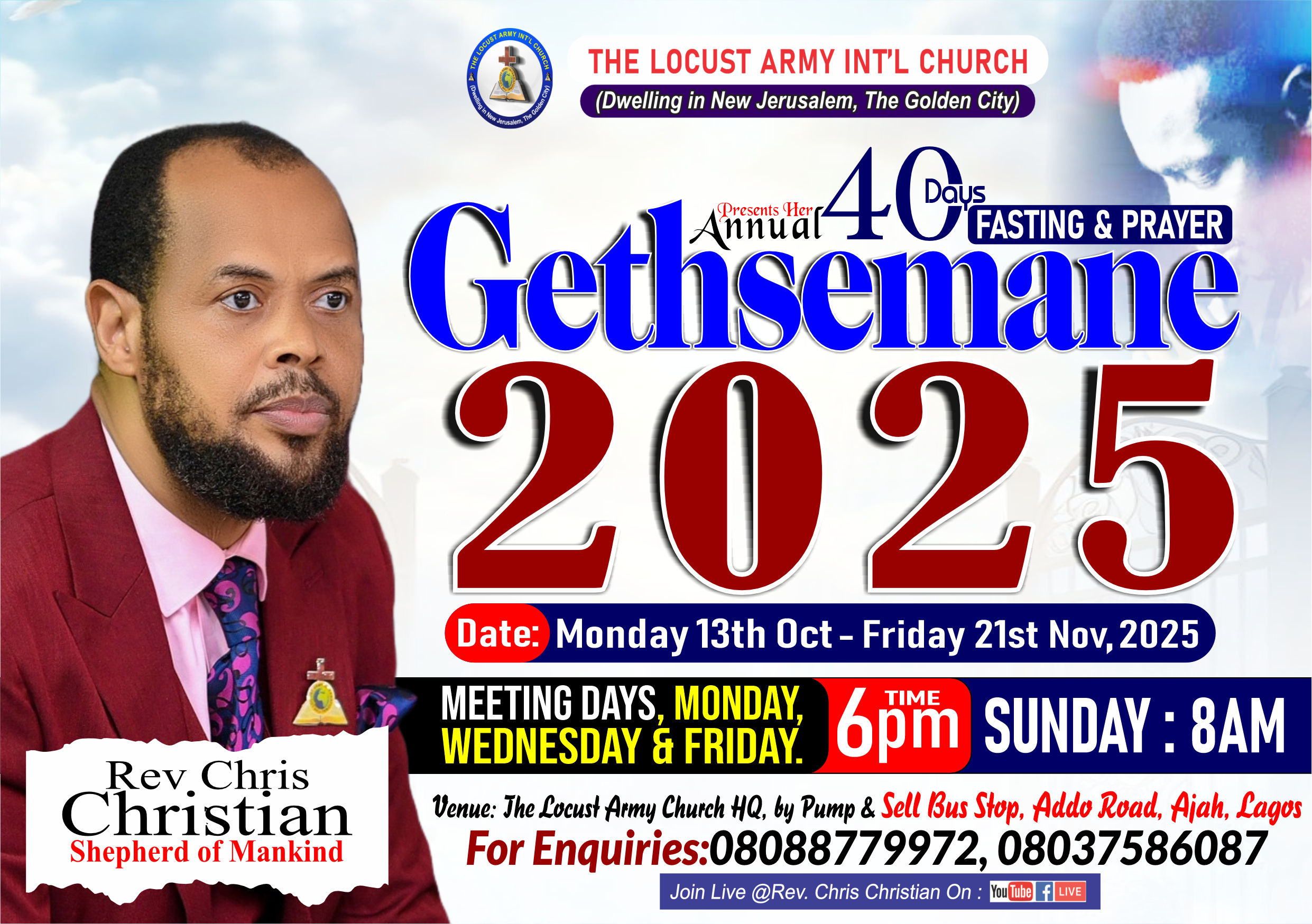 Annual Gethsemane 2026